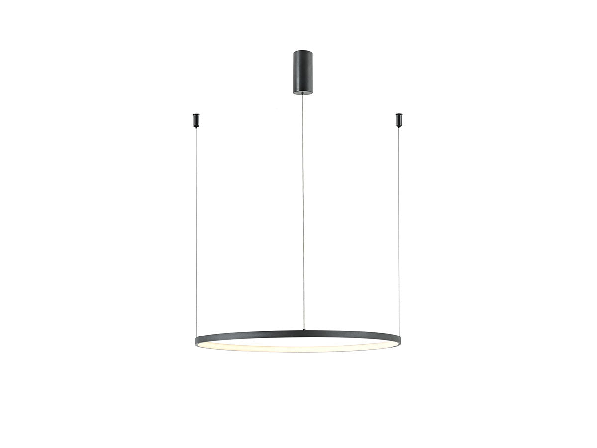 Design Hanglamp geborsteld zwart 80cm 3 CCT switch & 3 stap dimbaar