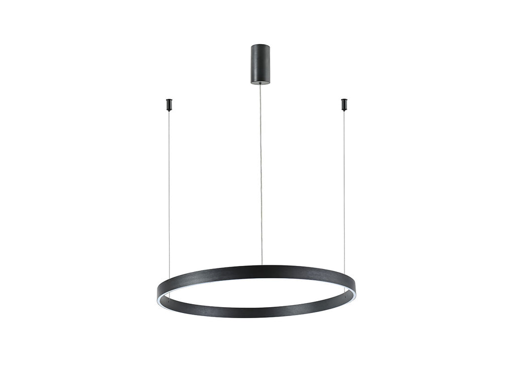 Design Hanglamp geborsteld zwart 80cm 3 CCT switch & 3 stap dimbaar