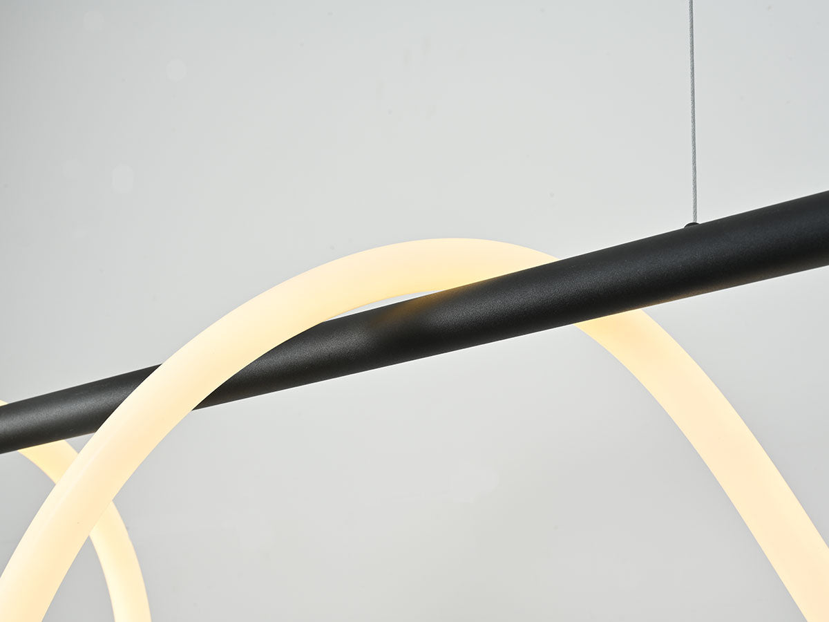 Design Hanglamp geborsteld zwart 20-40-60cm 3 CCT switch & 3 stap dimbaar