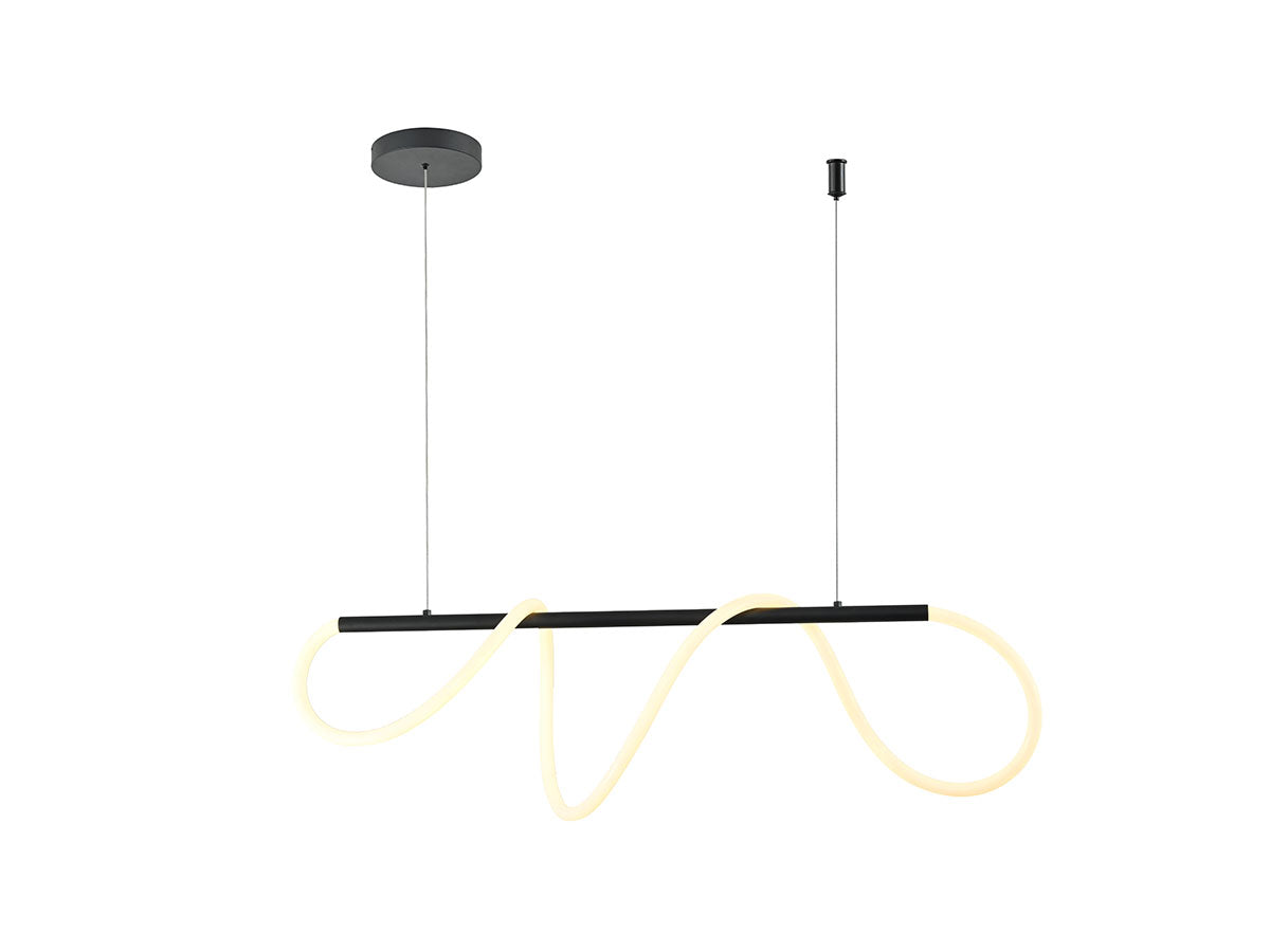 Design Hanglamp geborsteld zwart 20-40-60cm 3 CCT switch & 3 stap dimbaar