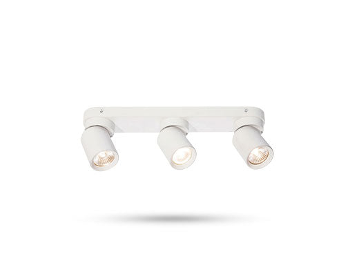 Moderne opbouwspot triple GU10 rond richtbaar 390mm