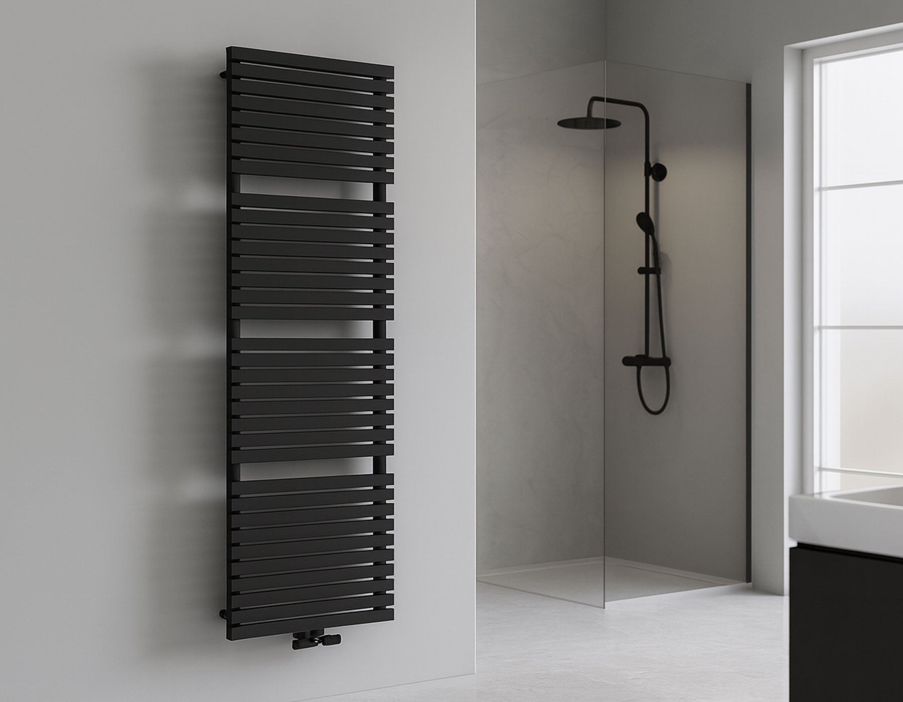 Moderne design verwarming Verezzo mat zwart 60