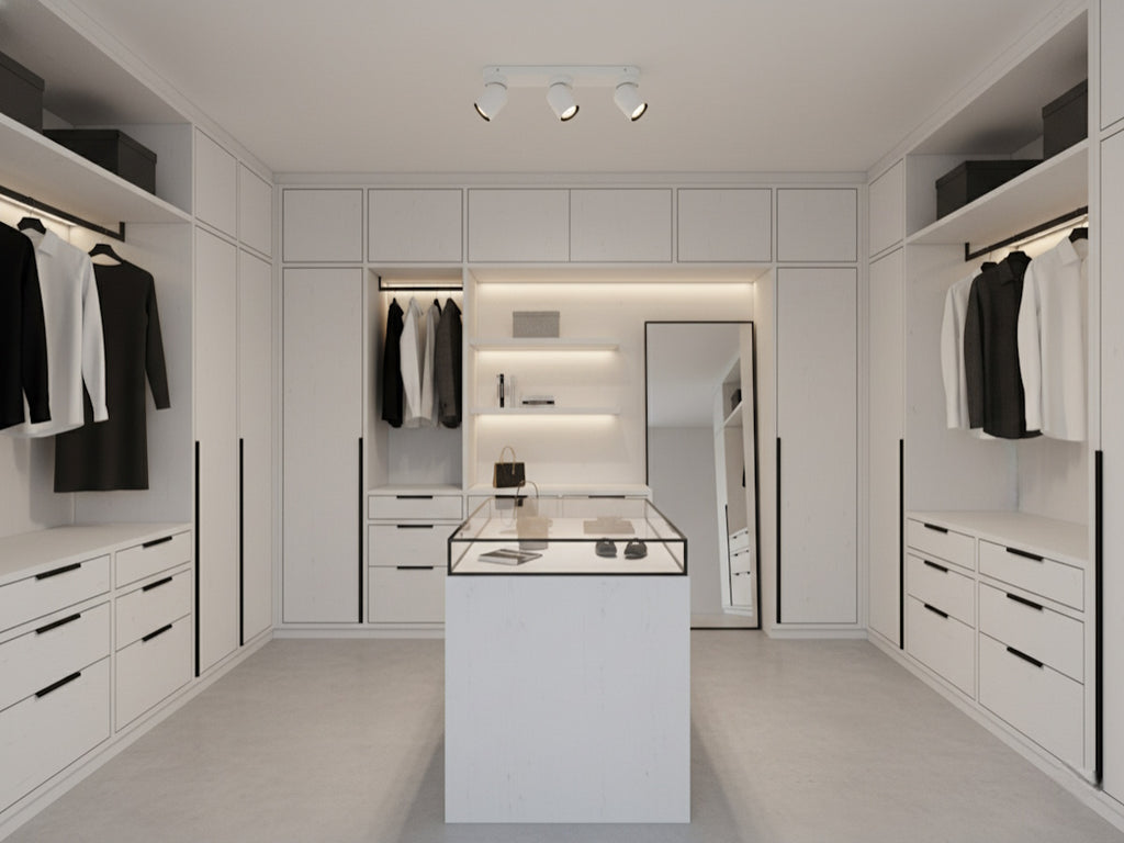 Moderne opbouwspot triple GU10 rond richtbaar 390mm