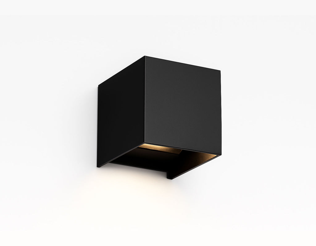 Wandverlichting Kubus 7W zand zwart