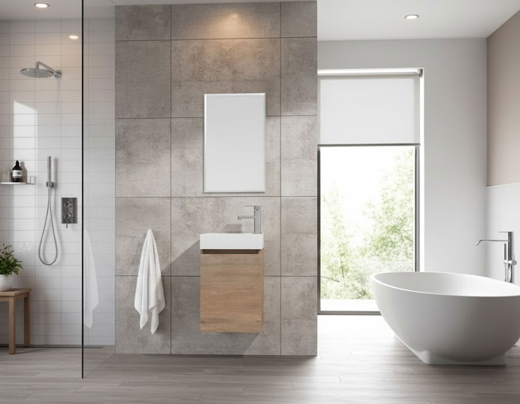 Design toiletmeubel set grey oak 40cm