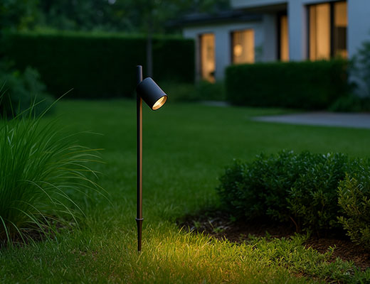 Modern lange prikspot tuinverlichting 60cm zwart