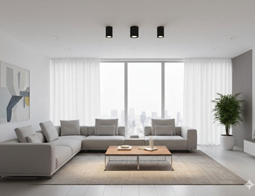 Moderne opbouwspot GU10 rond 84mm