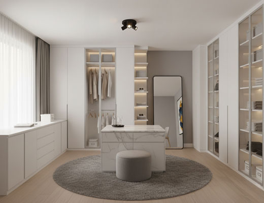 Moderne opbouwspot triple GU10 rond richtbaar 200mm