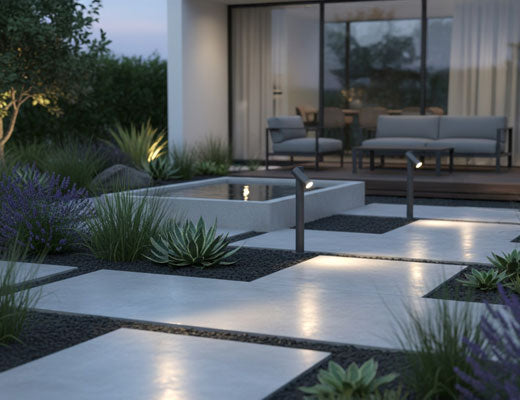 Garden lighting standing round 60cm black