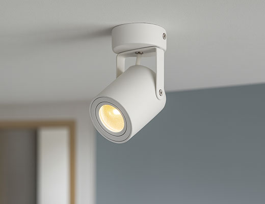 Moderne opbouwspot GU10 rond 84mm