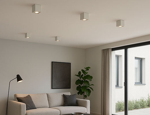 Moderne opbouwspot GU10 vierkant 125mm