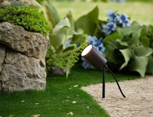 Moderne Prikspot Gu10 fitting zand zwart tuinverlichting waterdicht 4.9W 3000K