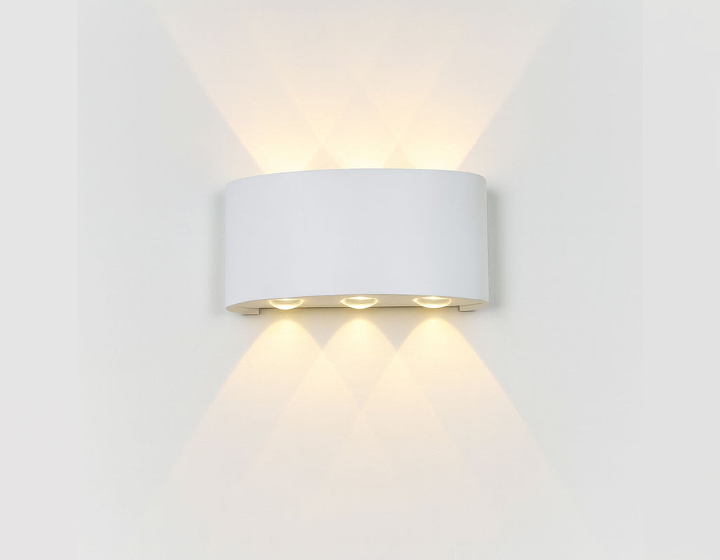 Moderne wandverlichting 6W ovaal duo 168mm