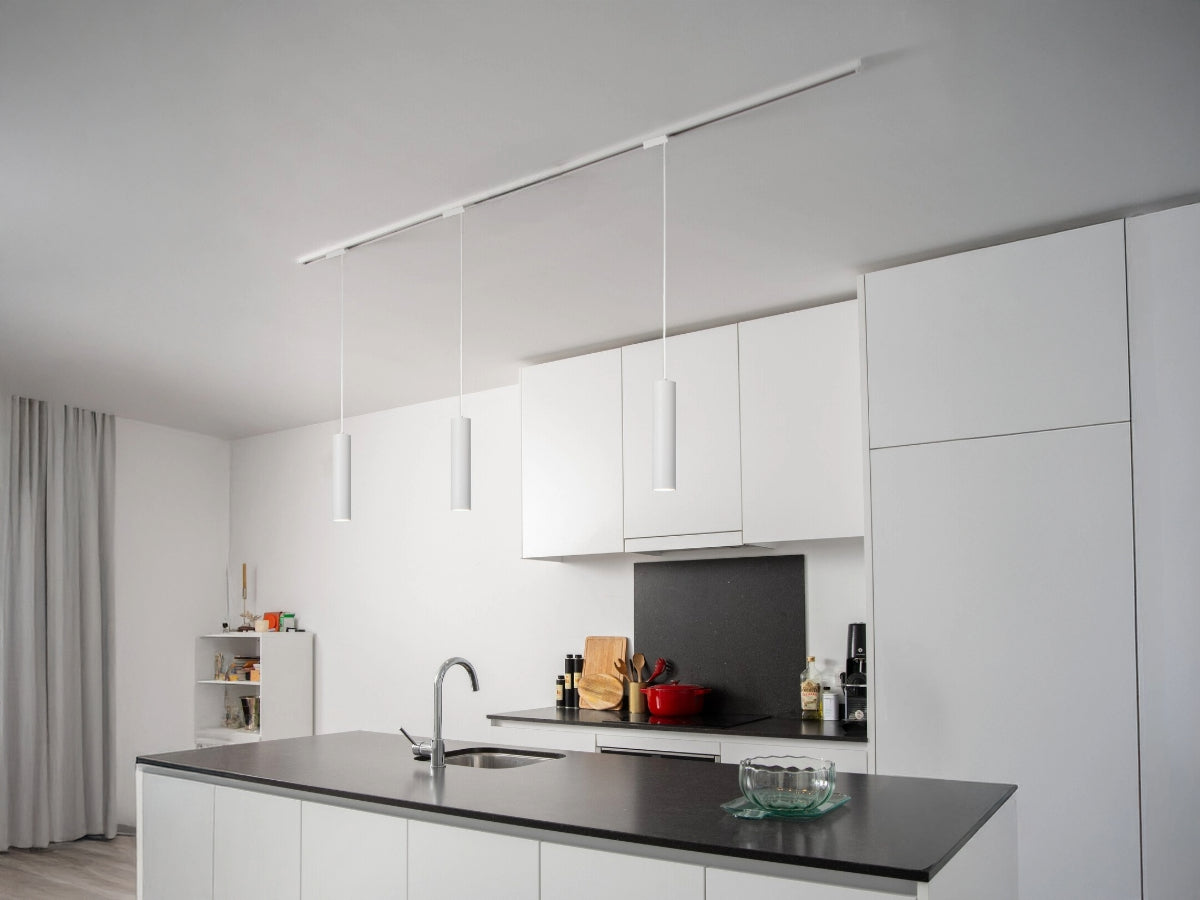 Modern Hanglamp voor 1 fase rail GU10 wit