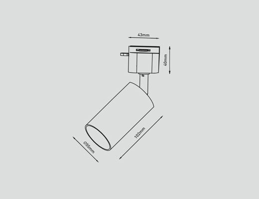 Modern railspot GU10 wit