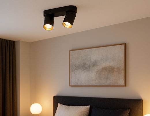 Moderne opbouwspot duo GU10 rond richtbaar 220mm