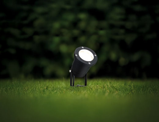 Prikspot Gu10 fitting zand zwart tuinverlichting waterdicht 4.9W 3000K