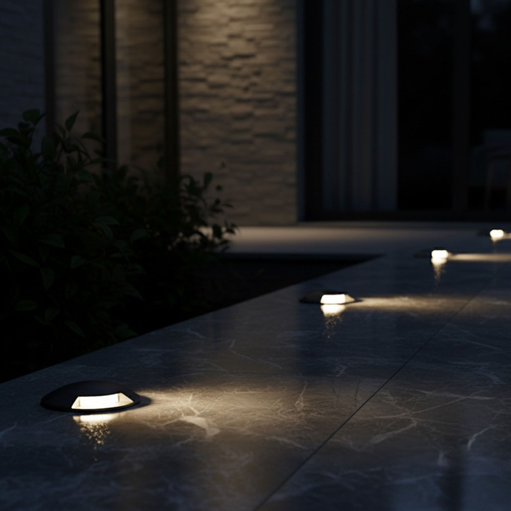 Design Grondspot Gu10 fitting rond zand zwart enkel tuinverlichting waterdicht