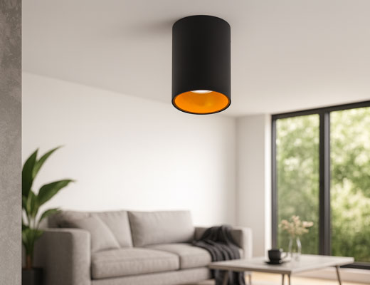 Moderne opbouwspot GU10 rond 140mm