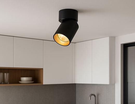 Moderne opbouwspot GU10 rond richtbaar 100mm