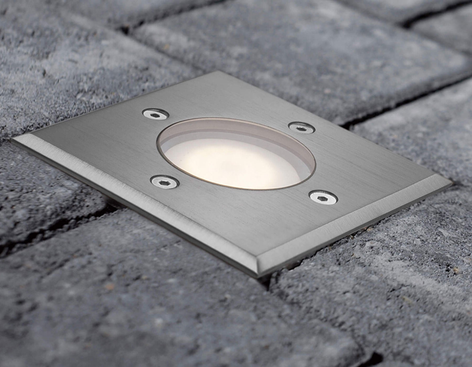 Grondspot Gu10 fitting vierkant zand zwart tuinverlichting waterdicht