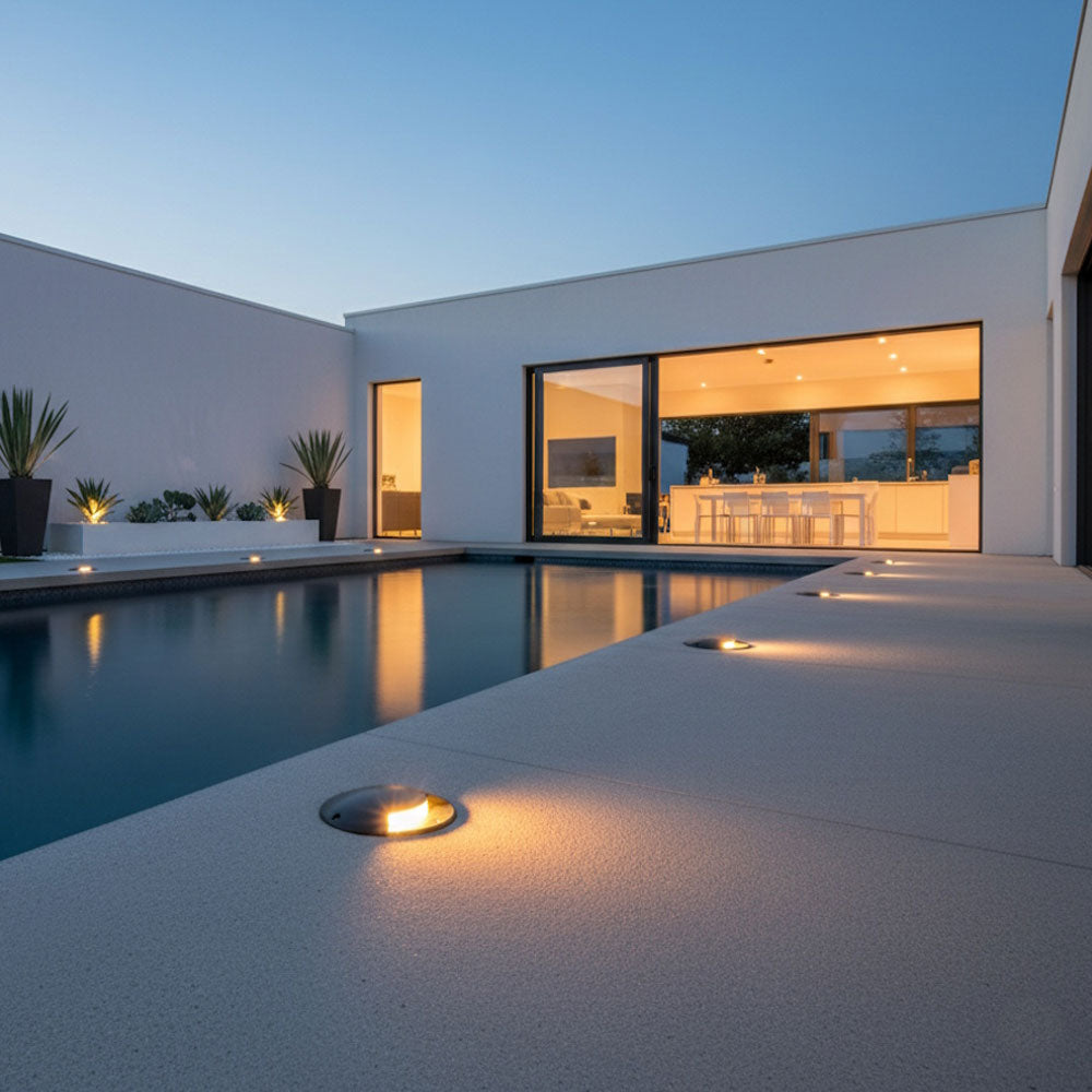 Design Grondspot Gu10 fitting rond zand zwart enkel tuinverlichting waterdicht