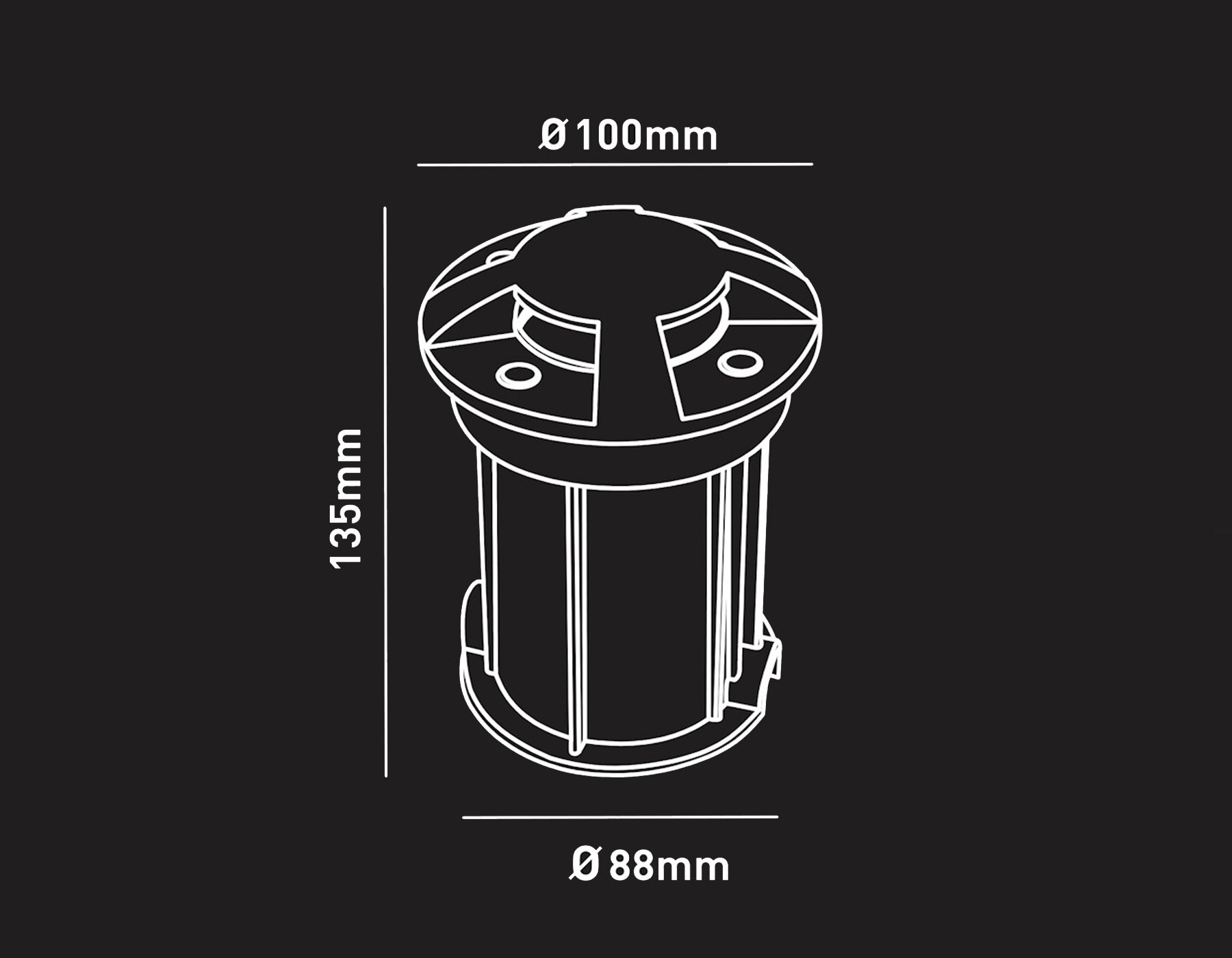 Design Grondspot Gu10 fitting rond zand zwart tuinverlichting waterdicht
