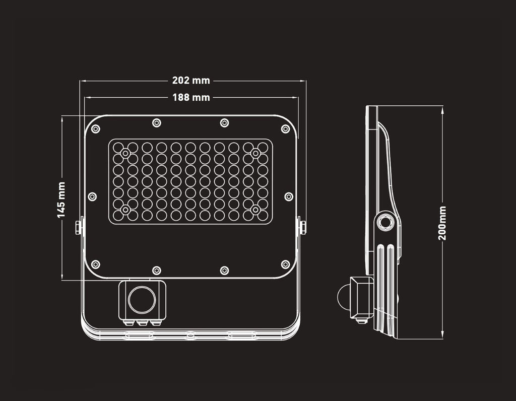 50W 5000K LED Breedstralers Wandverlichting met Sensor en Lens Waterdicht