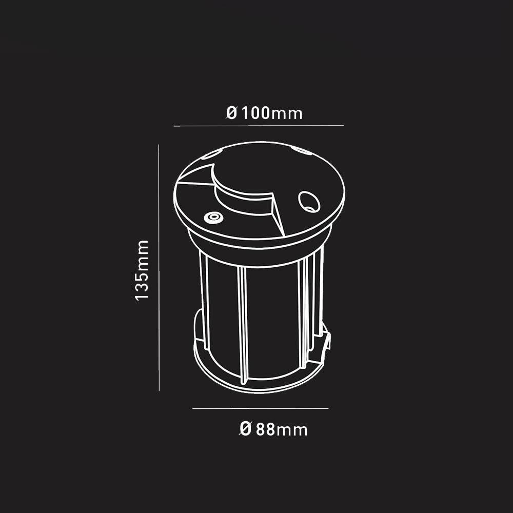 Design Grondspot Gu10 fitting rond zand zwart enkel tuinverlichting waterdicht