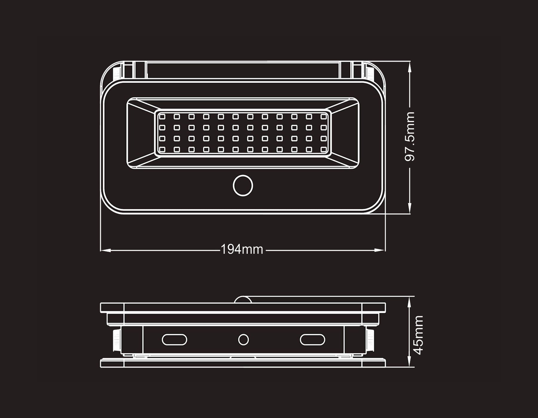 Solar LED Breedstraler 400lm 3in1 kleur CCT met Sensor
