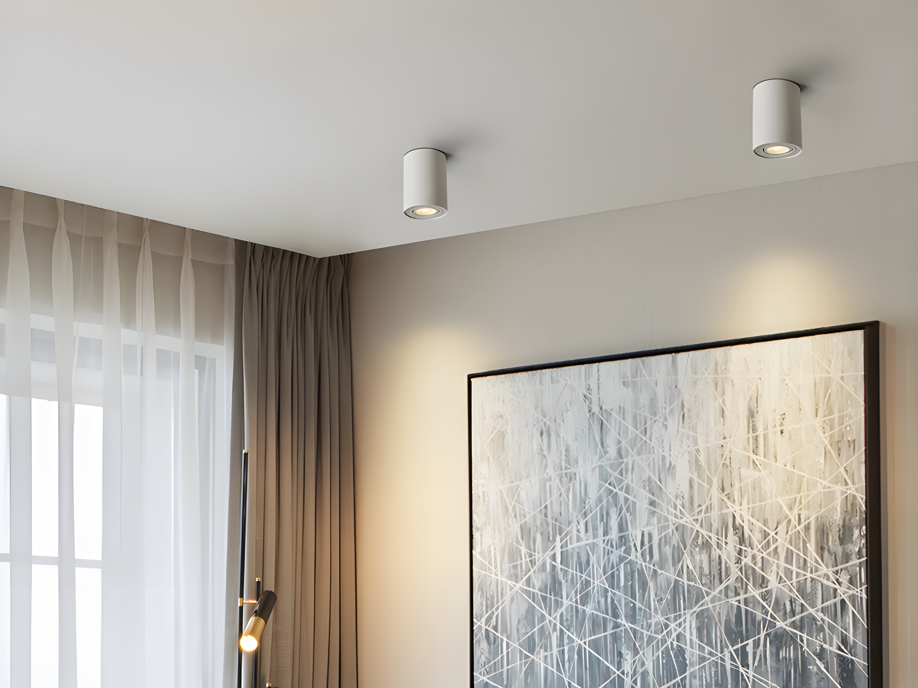 Moderne opbouwspot GU10 rond 125mm