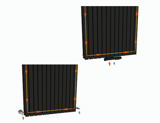 Moderne design verwarming mat zwart 60